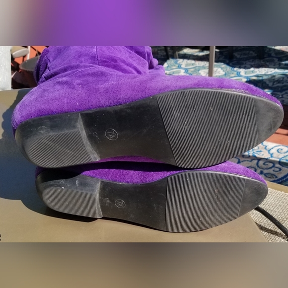 Purple Women's Flat Boots - Picture 3 of 11